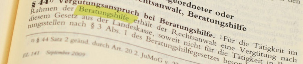 Bild Paragraph 44 Vergütungsanspruch bei Beratungshilfe