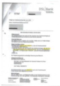 Fehlerhafte Wiederrufsbelehrung der DSL Bank Januar 2008