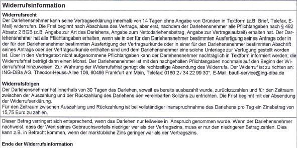 Widerrufsbelehrung2 Widerrufsinformation Widerrufsrecht und Widerrufsfolgen