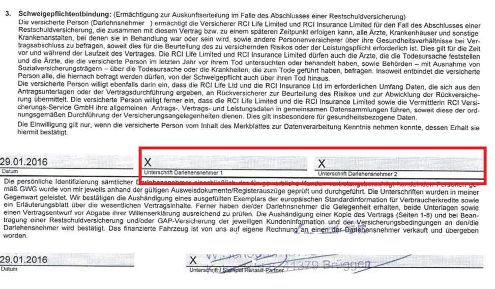 Fehlende Vertragsunterlagen 3 Bild von fehlerhaften Vertragsunterlagen