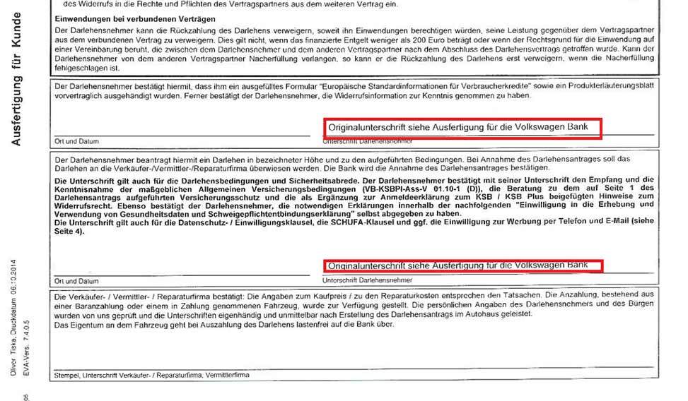 Fehlende Vertragsunterlagen 5 Bild von fehlerhaften Vertragsunterlagen