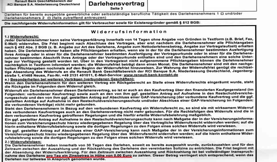 Zinsbetrag 4 Bild von fehlerhaften Darlehensvertrag