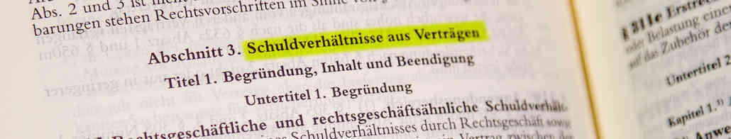 Auszug aus dem BGB
