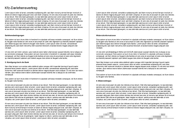 Bild von Kfz-Darlehensvertrag