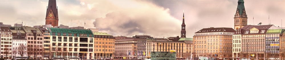 Skyline der Stadt Hamburg mit Elbphilharmonie