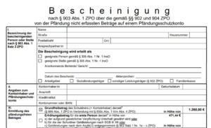 Neue P-Konto-Bescheinigung