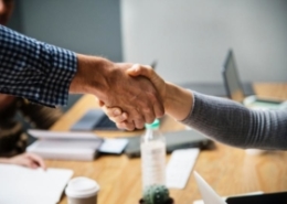 Bild von sich zwei schüttelnden Händen