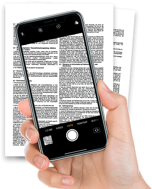 Bild von Smartphone und Vertrag