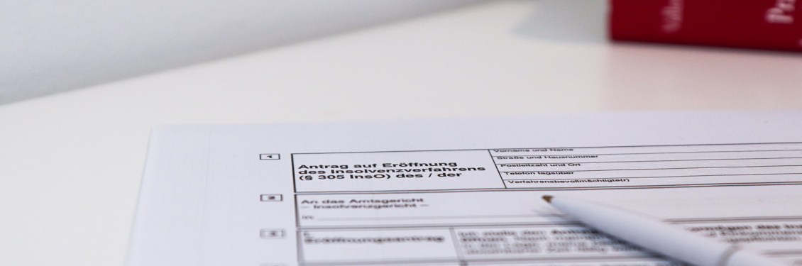 Ein Antrag auf das Insolvenzverfahren